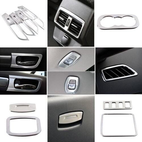 For Renault Koleos 2017-2020 Car Styling Stainless Steel Interior Molding Frame Cover Trim Matte Silver Sticker For Samsung QM6