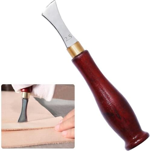 LMDZ Stainless Steel 2.5mm Leather Edge Creasing Tool ,Professional Leather Carving Craft Tool for Leather DIY Handmade Craft