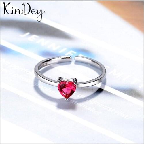 Kindey Vintage Handmade Silver Color Crystal Rings For Women Men Adjustable Size Open Finger Rings Personality