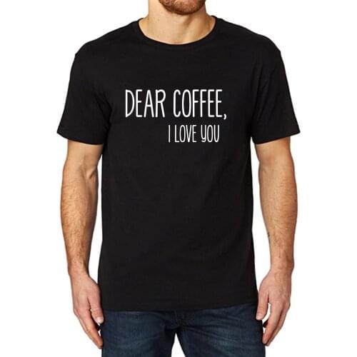 Lyprerazy Mens Coffee I love You Funny Printed T-Shirt