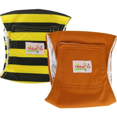 OhBabyKa Reusable Washable Dog Shorts Doggie Diaper Durable Comfortable Stylish Dog Pants Wraps for Male Dogs 3 Size S M L