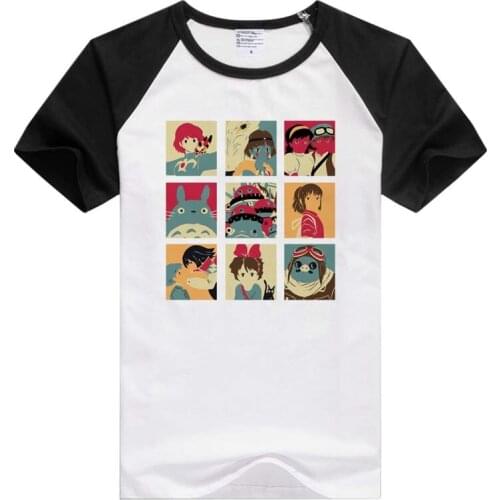 FOR Totoro Princess Mononoke Spirited Away short sleeve casual Men Women T-shirt Comfortable Tshirt GA728