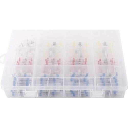 200PCS Solder Seal Wire Connectors Kit Insulated Electrical Wire Terminals