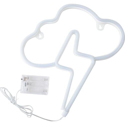 Neon Sign Cloud LED Neon Light Wall Light Wall Decor Lamp For Bedroom Bar Party Wedding Cloud Lightning Neon Sign