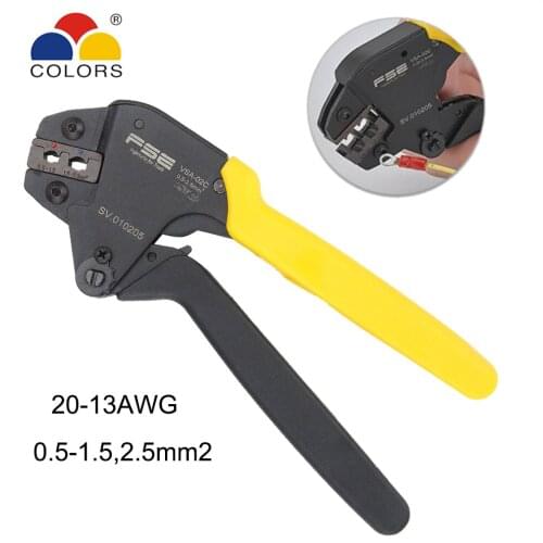 Mini crimping tools hand pliers VSA-02C 20-13AWG 0.5-1.5,2.5mm2 insulated terminal length 177mm