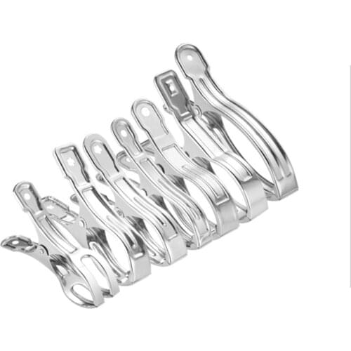 Multi-size stainless steel strong clothes clothespins quilt clothes clips large windproof clothespins to dry and windproof