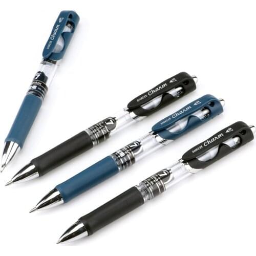 2pcs/lot 0.7mm Doctors Pen Blue Black Ink Office Signature Pen Plastic Gel Pen School Stationery Supplies