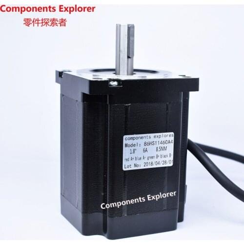 NEMA 34 CNC stepper motor 86X114mm 8.5 N.m 6A D14mm Nema34 stepping motor 1240Oz-in for CNC engraving machine high torque