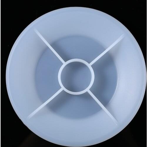 Plate Silicone Epoxy Mold Round Translucent Dish Mould DIY Epoxy Resin Craft Casting Tool For Home Kitchen Fruit Spaghetti Trays