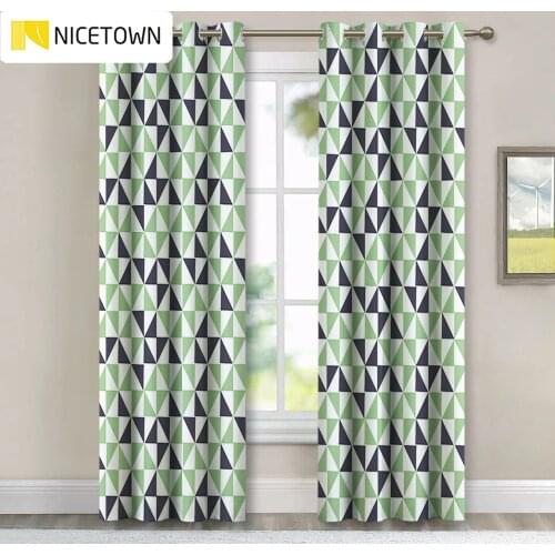 NICETOWN 1PC Blackout Curtain Grommet Windmill Printed Modern Decoration for Bedroom Window Curtains Living Room Kids Room
