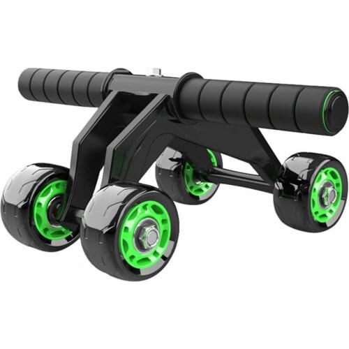 Quiet strong bearing capacity stable four-wheeled abdominal muscle training roller suitable for fitness enthusiasts Ab Rollers