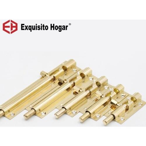 Solid Brass Heavy Duty Security Door Barrel Bolt Locks Door Window Bolts Lengthening Thickening