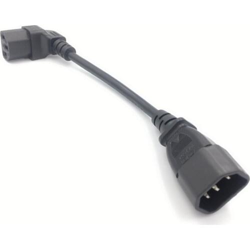 IEC60320 C13 Up Down Angle Power Extension Cable C13 to C14 PDU Angle Power Cables Male to Female AC Power Cord