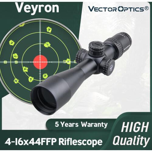 Vector Optics Veyron 4-16x44 FFP Ultra Short 270mm 10.3" Rifle Scope with 1/10MIL 1cm Adjust with 10 yards side focus