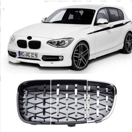 For BMW F20 1 Series 2012-2014 High-quality ABS middle grille Starry middle grille Middle grille replacement Car Accessories