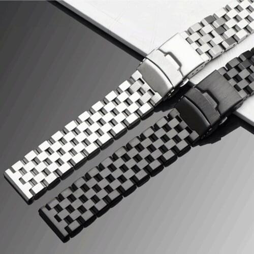 High-End Watchband Strap 18mm 24mm 26mm 20mm Solid stainless steel strap Black Silver Quick Release Watch Strap for Smart Watch