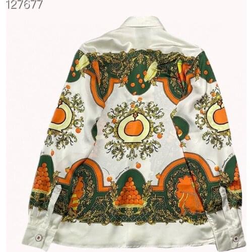 W1516 Fashion Mens Shirts 2021 Runway Luxury famous Brand European Design party style Mens Clothing