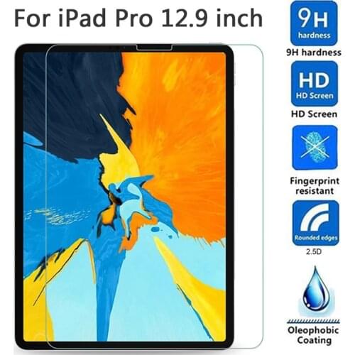 9H Tempered Glass Film For Apple New iPad 12.9 2021 2020 Screen Protector For iPad Apple 2018 2017 2015 Full Cover HD Glass Film
