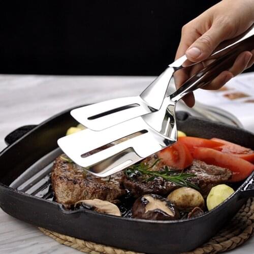 Xesea 304 Stainless Steel BBQ Barbecue Clip Kitchen Tong Steak Bread Tongs Forceps Pizza Pastry Clamp Fired Cooking Tool Utensil