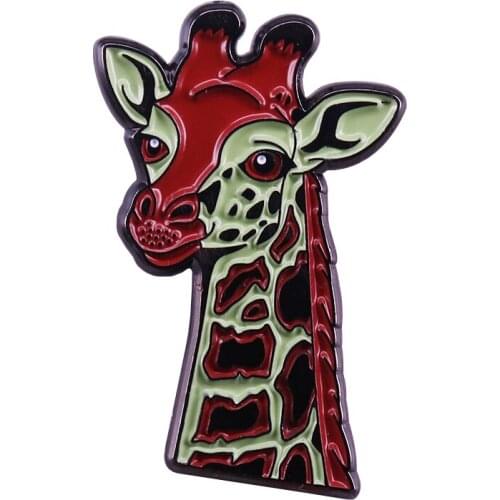 Rothschilds Giraffe Illustration Soft Enamel Pin Badge