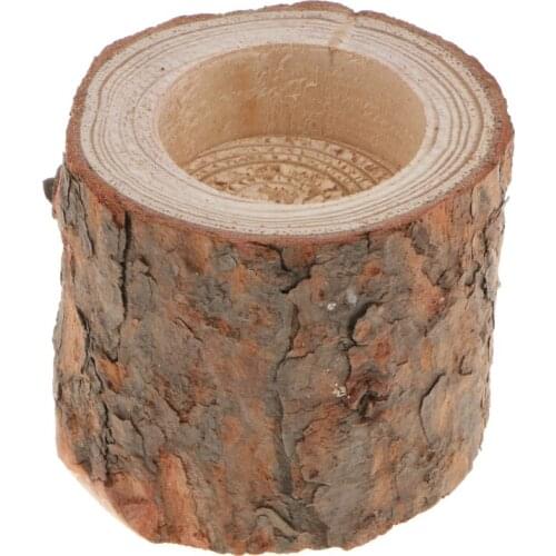 PACK 10PCS Tree Stump Candle Holder Tealight Candle Stand Candlestick for Home Wedding Party Valentines Day Decoration, 6x6cm