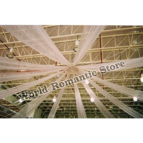 12pcs 10m x 0.45m Wedding Party Banquet Decoration Wedding Ceiling Drape Canopy Drapery for decoration wedding fabricdecor