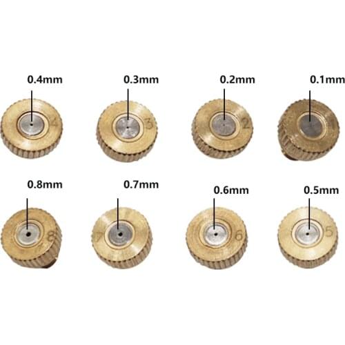 20 PCS per Lot Outdoor Cooling System Brass Misting Nozzles with anti-drip self-sealing structure 0.1mm to 0.8mm