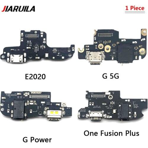 5PCS New USB Charging Port Connector For Moto G 5G / G Power / E7 E 2020 / One Fusion Plus Board With Mic Microphone Flex Cable