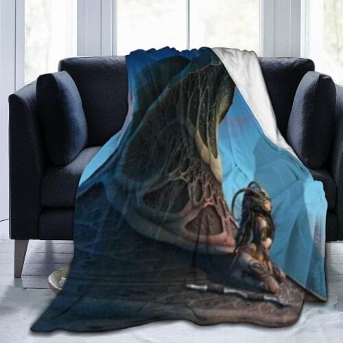 Brand new 3D printing aliens attack anime blanket flannel bed and sofa bed cover happy nap throwing blanket beach blanket