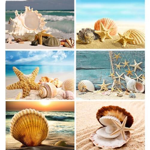 Full Square/Round Drill 5D DIY Diamond Painting "Sea shell" 3D Embroidery Cross Stitch 3D Home Decor Gift