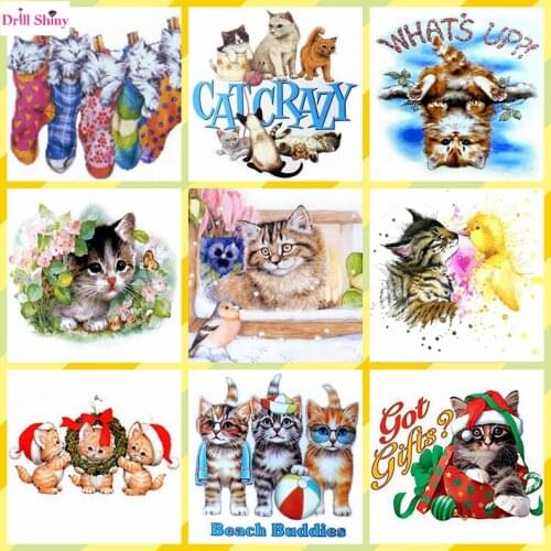 Cartoon,animal Cat,Christmas,duck,rabbit 5D Diamond Embroidery Full Drill Diamond Painting Cross Stitch Mosaic Needlework Decor