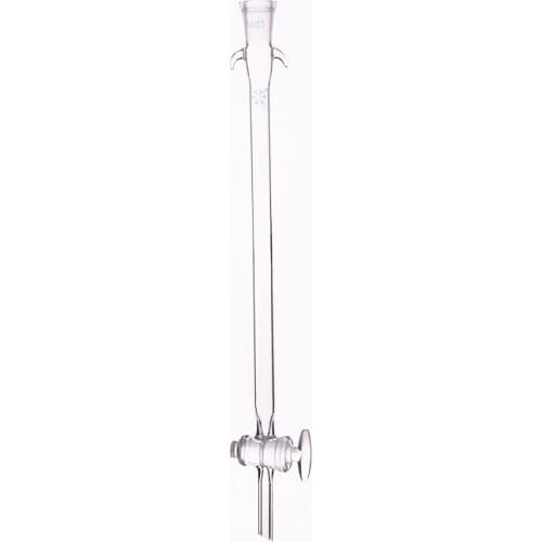 Sandless plate flash column,O.D.13mm,E.L.200mm/250mm/300mm,With ground mouth 14/23,Chromatographic analysis column,Glass valve