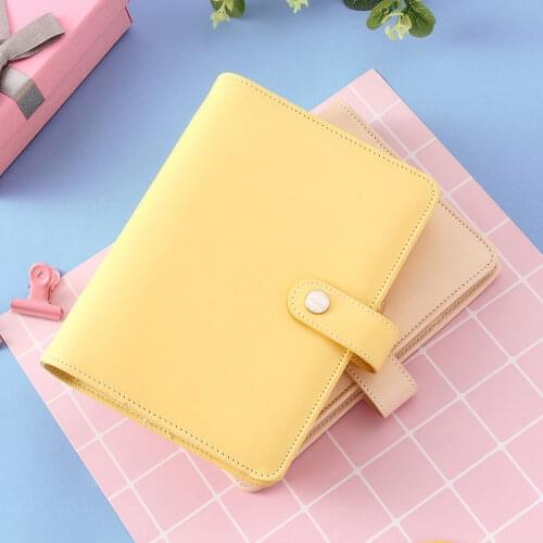 A5 A6 Loose leaf Business a5 notebook creative stationery hand ledger simple and thick pu college student notebook customization