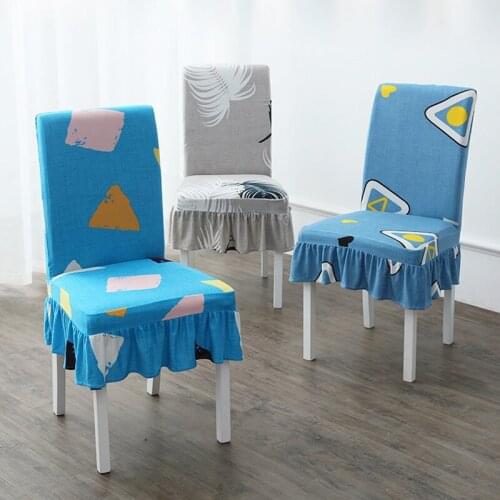 Chair Cover Modern Minimalist Universal Skirt Elastic Chair Cover Hotel Restaurant Household All-Inclusive One-Piece Chair Cover