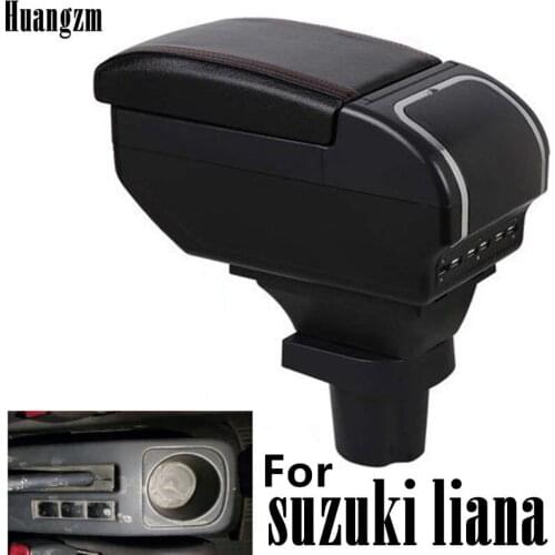 For suzuki liana armrest box central Store content Storage box armrest box with cup holder ashtray 9USB interface