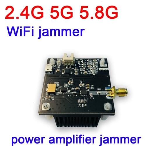 WiFi swept jammer 2.4Ghz 5.2Ghz 5.8Ghz WIFI shield RF amplifier jammer 2.4G 5G 5.8G WiFi blocker Shielded FOR Bluetooth antenna