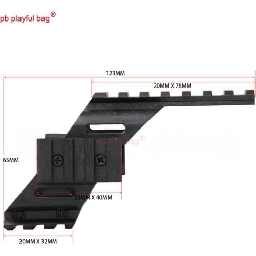 PB Playful bag Outdoor sport Jinming gel ball gun G17 1911 rail Nylon rail Tactical accessory CS DIY toy equipment QB53S