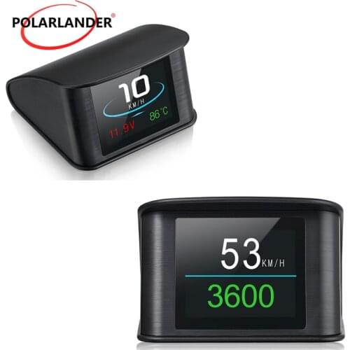 Temperature Gauge Diagnostic Smart Computer Digital Hpeedometer HUD Display Heads Up OBD 2 P10 2.2 Inch Consumption Data