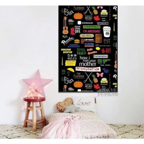 Canvas Painting How I Met Your Mother Poster And Prints HD Printed Quadro Quote Wall Art Picture For Living Room Decor Cuadros