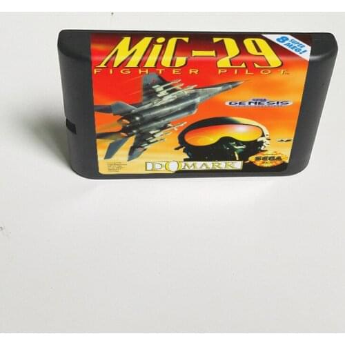 MIG-29 Fighter Pilot - 16 Bit MD Game Card for Sega Megadrive Genesis Video Game Console Cartridge