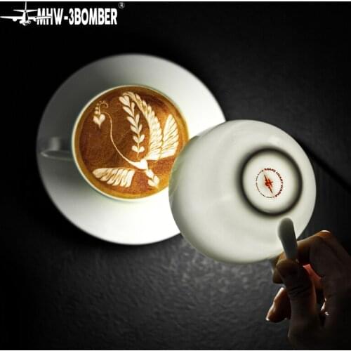 MHW-3BOMBER Bone China Cup 180ml 300ml Ceramic Coffee Cup Tea Cup Barista Tools Coffee Machine Accessories Latte Cappuccino