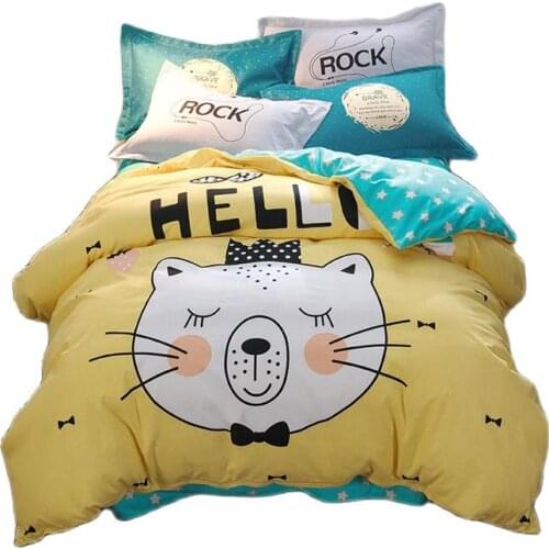 Bedding Set Cartoon Printed Duvet Cover Set Twin Full Queen King Double Sizes Pillowcase Bedclothes Drop Shipping