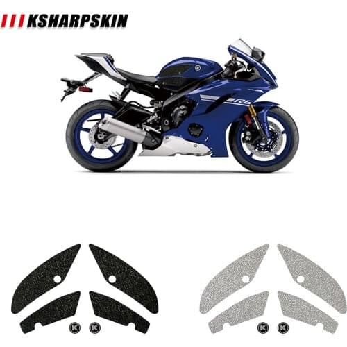 Fuel tank pad traction side sticker KSHARPSKIN petrol knee decals tank grip for YAMAHA 17-18 YZF R6 YZFR6