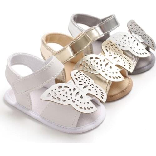 Summer Butterfly Baby Girl Sandals Newborn Baby Shoes Fashion PU Butterfly Baby Girl Shoes Princess Sandals
