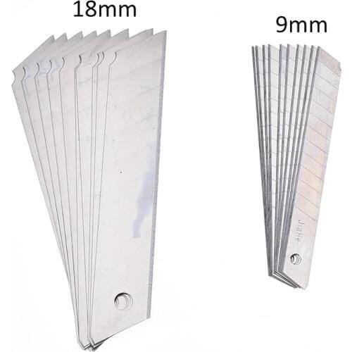 10Pcs/lot Refill Blades Stainless Steel Replaceable Blades Cutting Blades For Utility Knife 9/18mm
