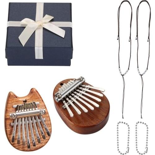 Mini Kalimba 8 Keys Exquisite Thumb Piano Great Sound Finger Keyboard Musical Instrument E4W Portable Pendant Gift