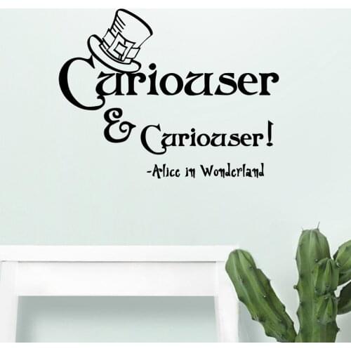 Cartoon Alice wonderland Decal Removable Vinyl Mural Poster For Kids Rooms Decoration Diy Pvc Home Decoration Accessories