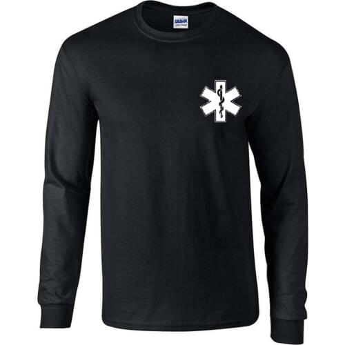 Star Of Life EMS EMT Logo Long Sleeve T-Shirt harajuku O-Neck men t shirt