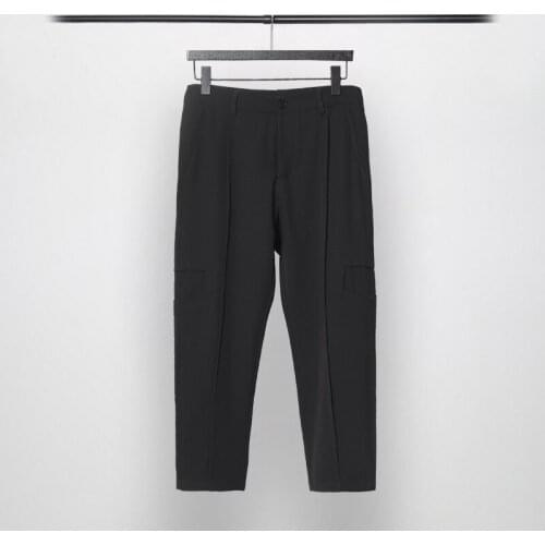 Owen Seak Men Casual Pants High Street Wear Ankle Length Pants Mens Sweatpants Summer Black Pants
