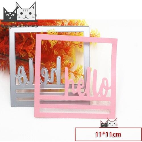 Reunion 2020 new METAL CUTTING DIES Hello square frame Cut Die Scrapbook Paper Craft Album Card Punch Art Cutter Punch Stencils